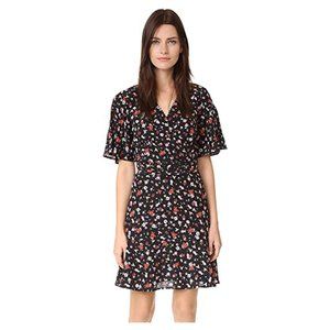 NWT The Kooples Women's Mix Flowers on Silk Crepe De Chine Dress